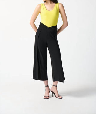 Joseph Ribkoff - Slit Wide Leg Cropped Pants