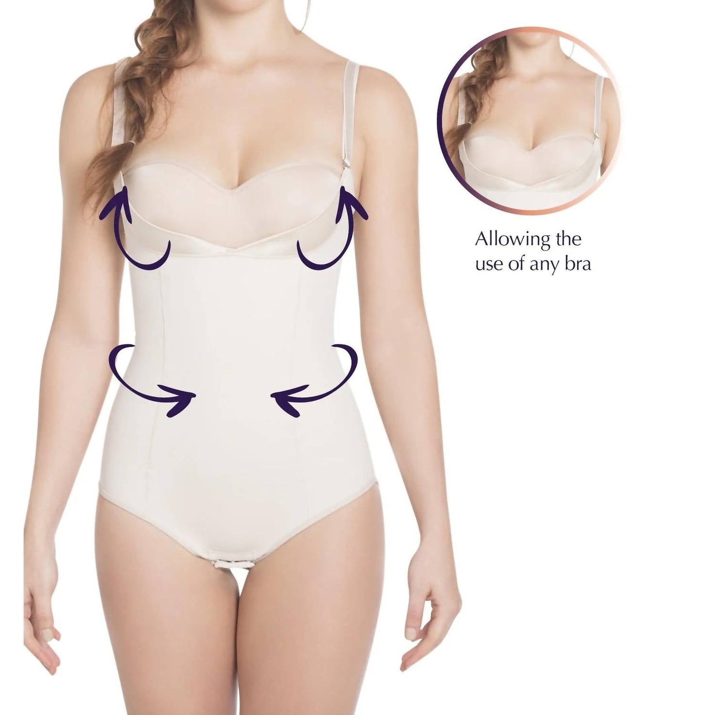 Siluets - Slimming Braless Classic Panty Body Shaper With Latex