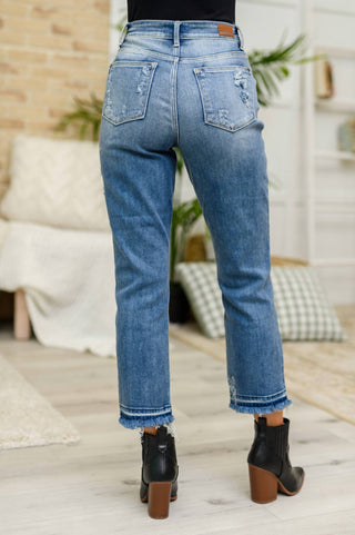 Judy Blue - Harley Distressed Ankle Hem Jeans