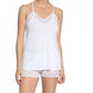 Twelve Eighty Eight - Anais Split Racerback Camisole And Boxer Pajama Set