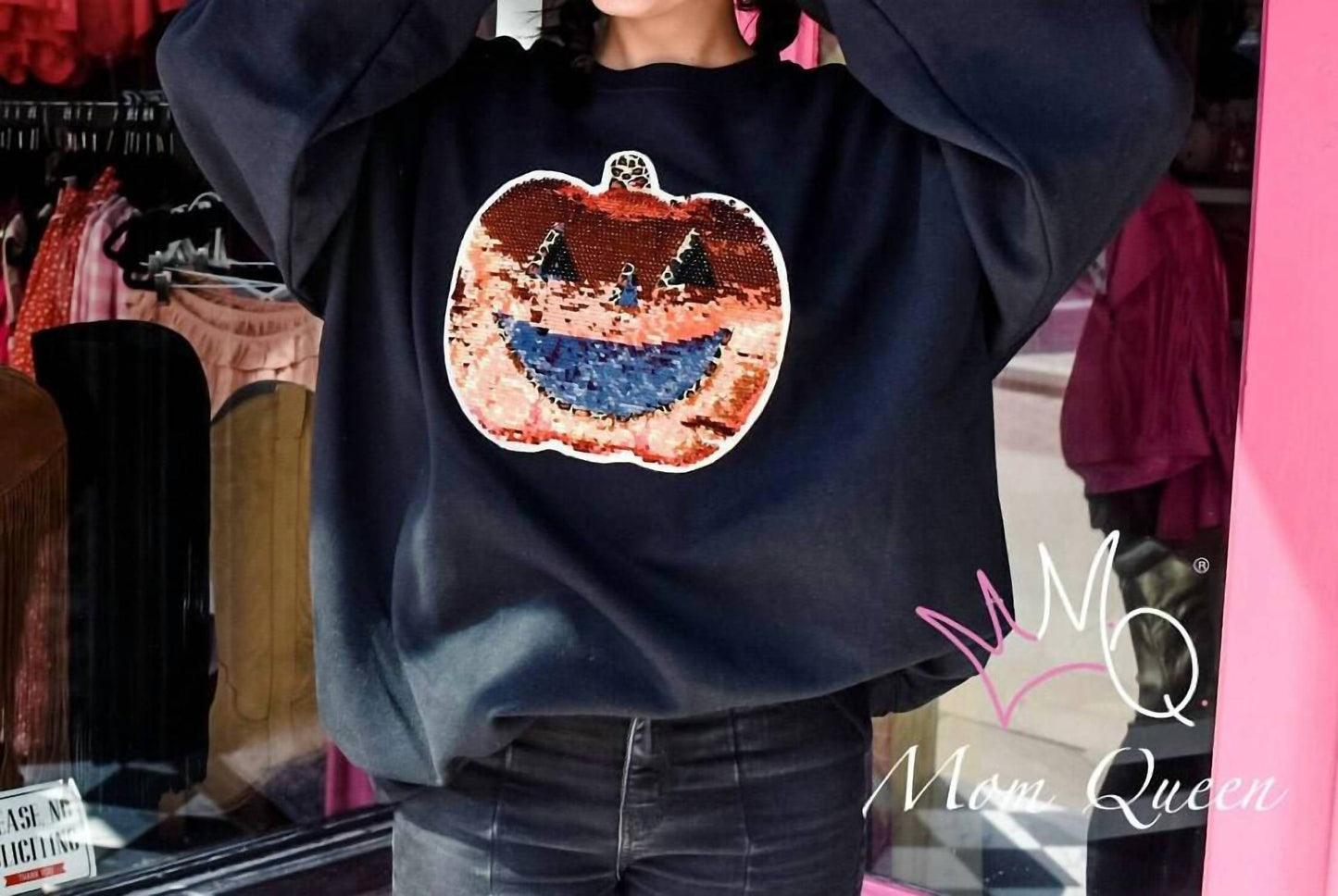 Synergy Organic Clothing - Graphic Halloween Sequins Sweatshirt