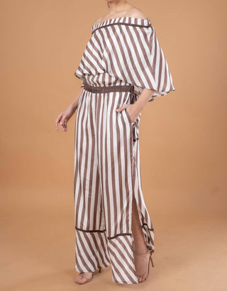 Anniewear - Knit Stripe Jumpsuit