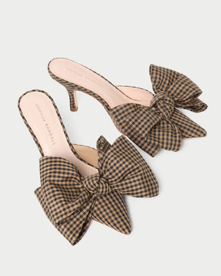 Loeffler Randall - Women's Margot Gingham Bow Mule Pumps