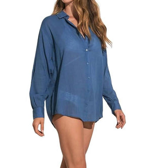 Elan - Button Down Graphic Cover Up