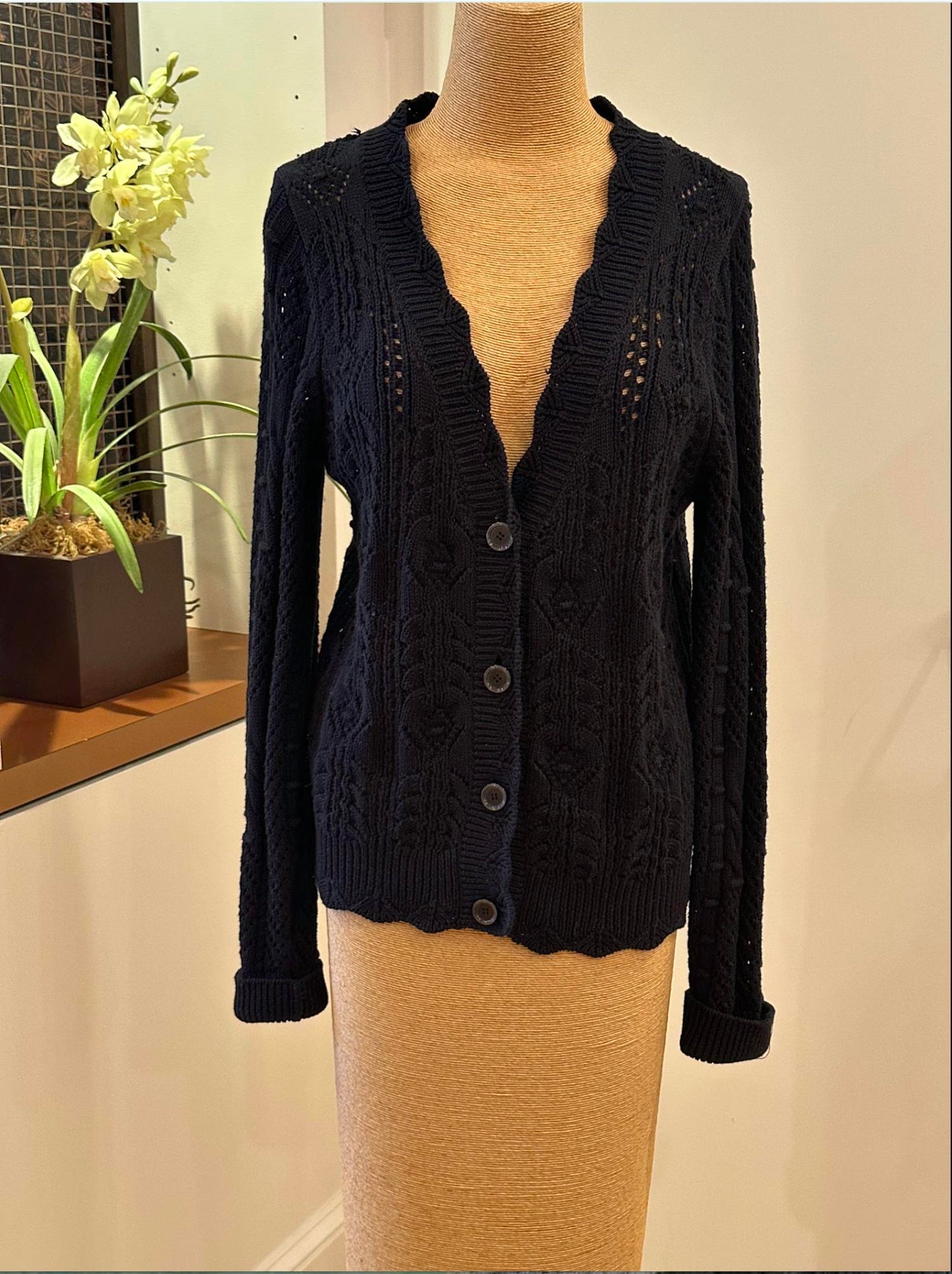 &Isla - Women's Dahlia Pointelle V Cardigan