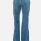 Judy Blue - Mid Rise Medium Wash Tummy Control Cut Hem Flare