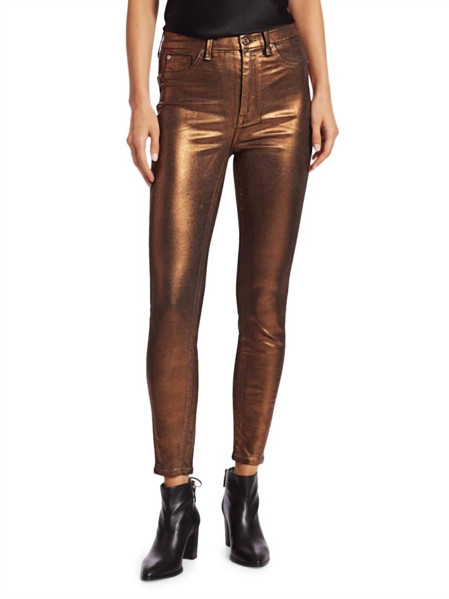 7 For All Mankind - Metallic Coated Jeans