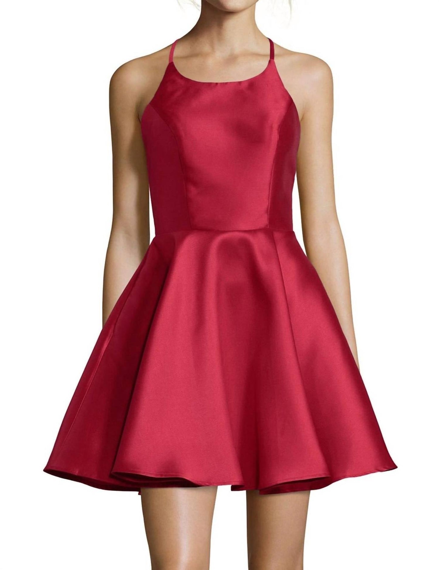 Alyce Paris - Classic Halter Mini Dress