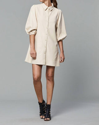 Dolce Cabo - Everywhere Leather Dress with Puff Sleeves