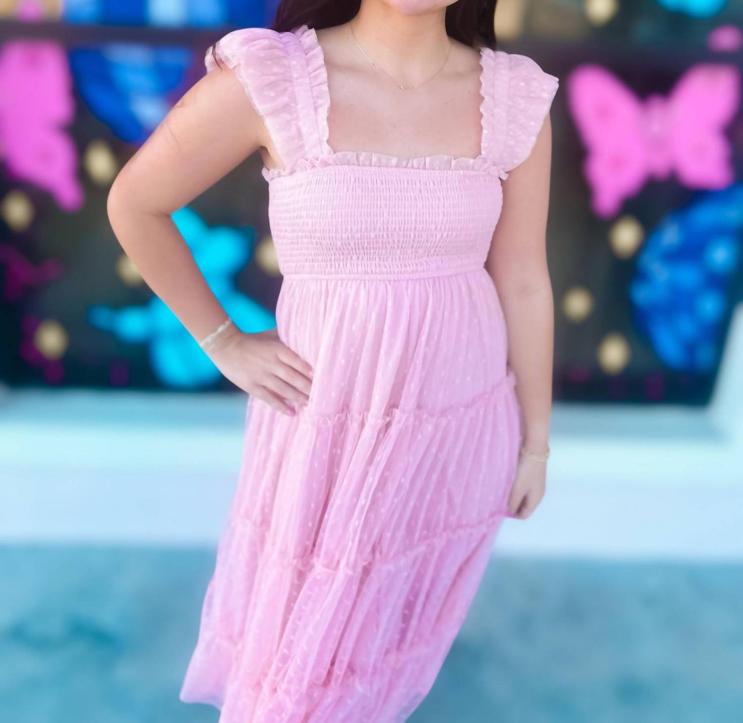 Blu Pepper - Making Me Blush Maxi Dress