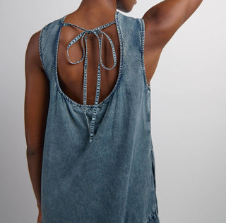 Ganni - Cotton Poplin Open Back Midi Dress