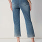 Joseph Ribkoff - Denim Embroidered Trip Slim Fit Cropped Jeans