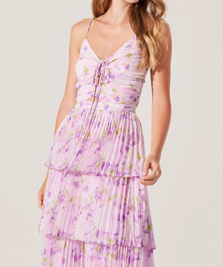 Astr - DAYTONA PLEATED FLORAL MAXI DRESS