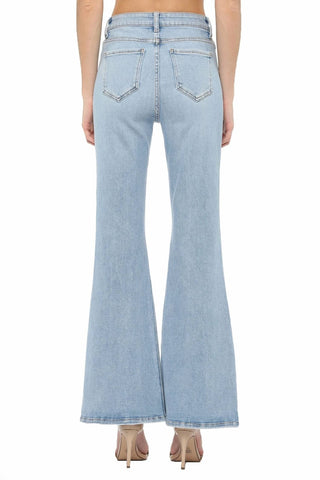 Cello - High Rise Distressed Super Flare Jeans
