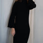Mima Rosso - Cable Knit Bell Sleeve Dress