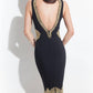 Rachel Allan - Beaded Jersey Cocktail Dress