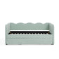 Cozy Gingham Daybed with Trundle Twin Size Sofa Bed No Box Spring Needed