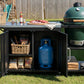 K&K 76.6' Outdoor Grill Cart with Storage Cabinet