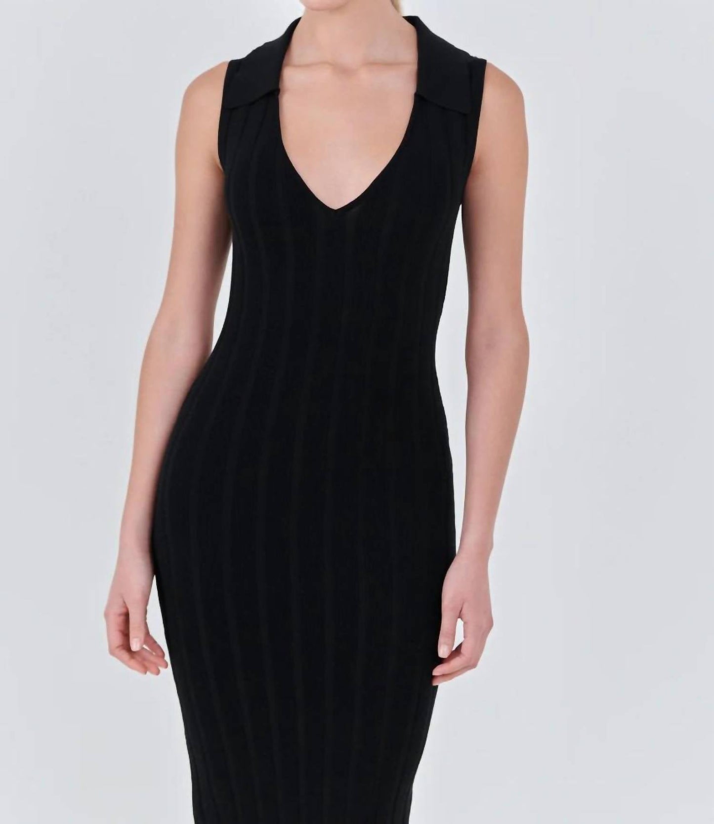Endless Rose - Sleeveless Rib Midi Dress