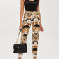 Topshop - High Rise Leaf Chain Print Ankle Mom Jeans