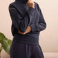 Tribal - Women's Zip Funnel Neck Top