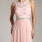 Fiesta Fashion - Lace And Satin Long Bridesmaids Maxi Dress