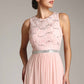 Fiesta Fashion - Lace And Satin Long Bridesmaids Maxi Dress