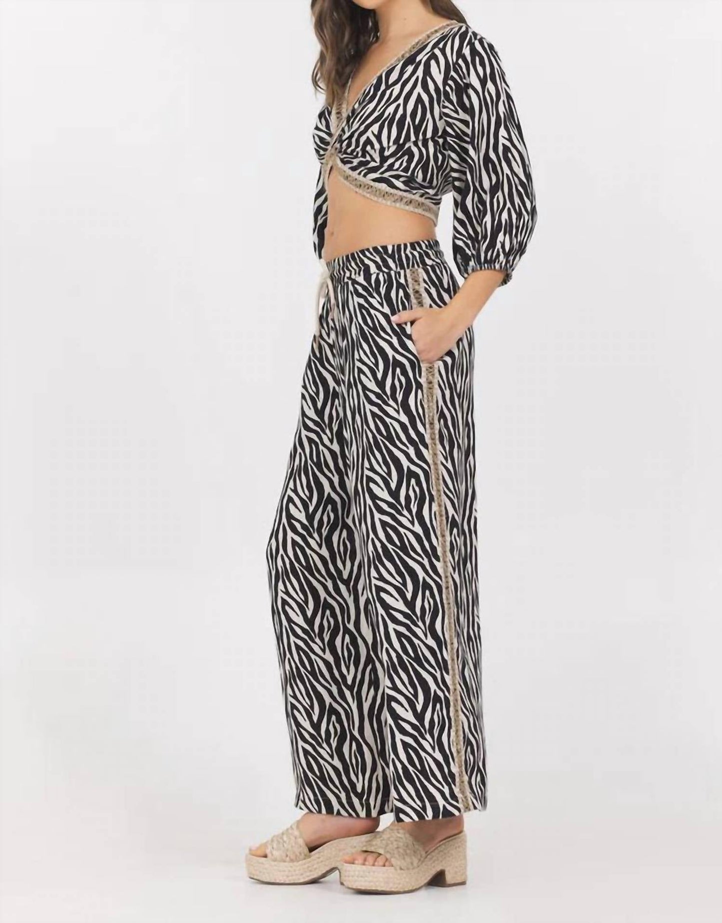 Vintage Havana - ZEBRA PRINT TWIST TOP