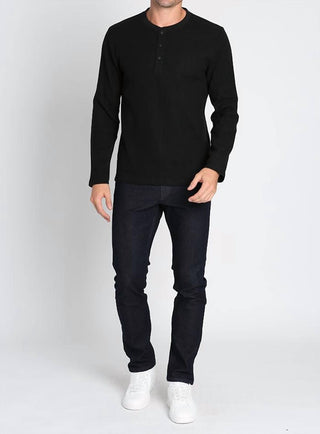 Jachs New York - Brushed Waffle Long Sleeve Henley
