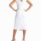 Nicole Miller - Ella Crepe Ruched Midi Dress