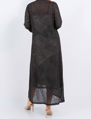 Paparazzi - Needle Out Knit Tie Front Maxi Duster