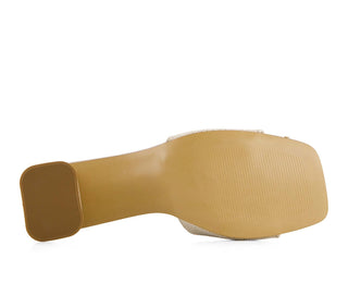 Andrea - Women's Slip On Heeled Sandals