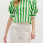 Entro - Sonoma Striped Puff Sleeve Top