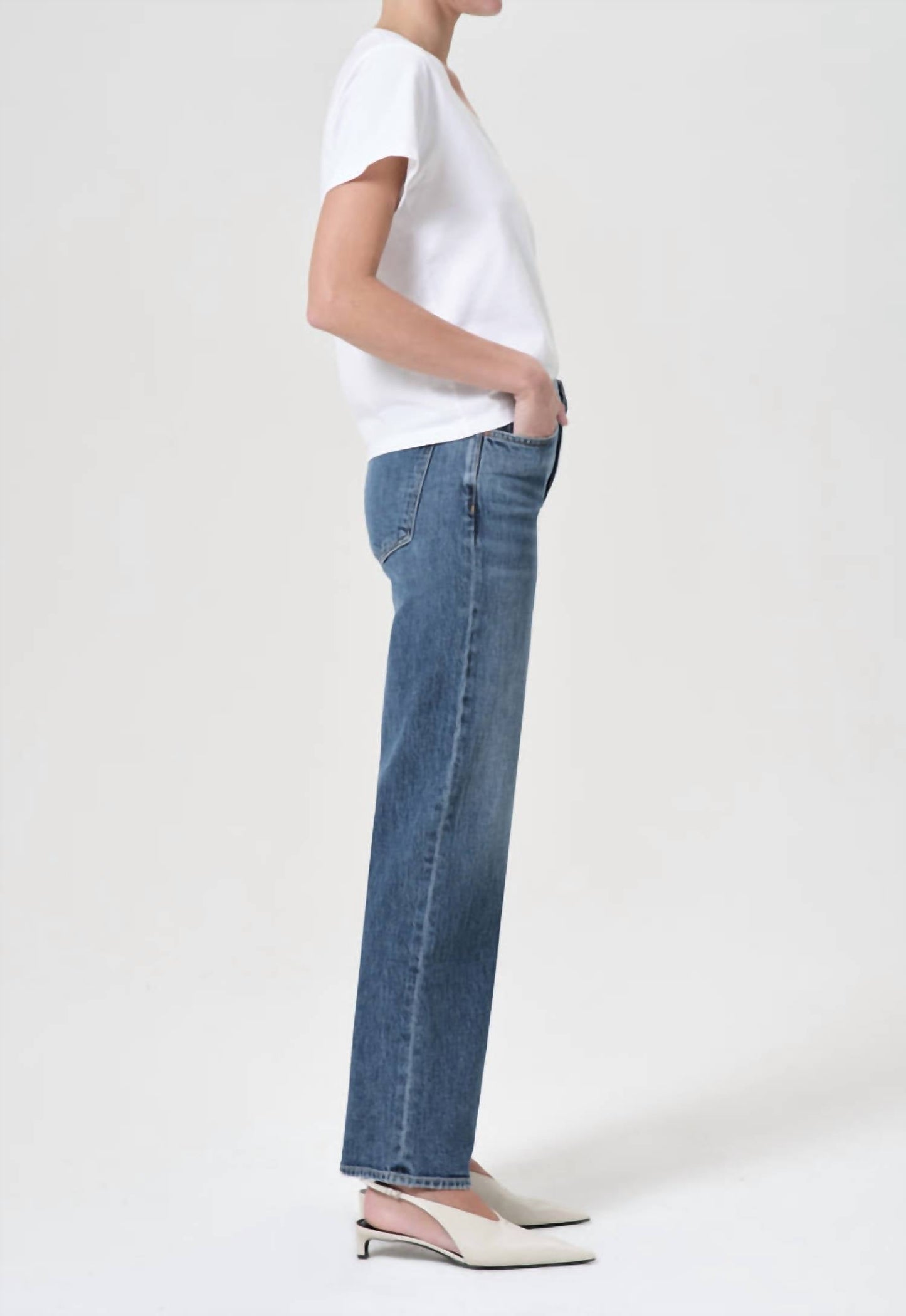 Agolde - Harper Mid Rise Straight Leg Jeans