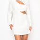 A.C.G. Los Angeles - Elegant Cut Out in Long Sleeve Mini Dress