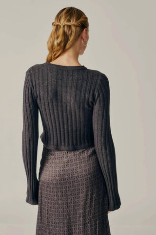 Deluc - RIBBED CROP SWEATER