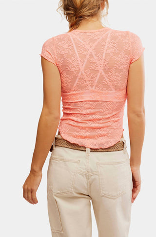 Free People - Ready To Go Lace Tee
