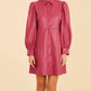 Dolce Cabo - Faux Leather Puff Shoulder Dress