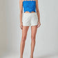 2.7 August Apparel - Lace Crop Fitted Top