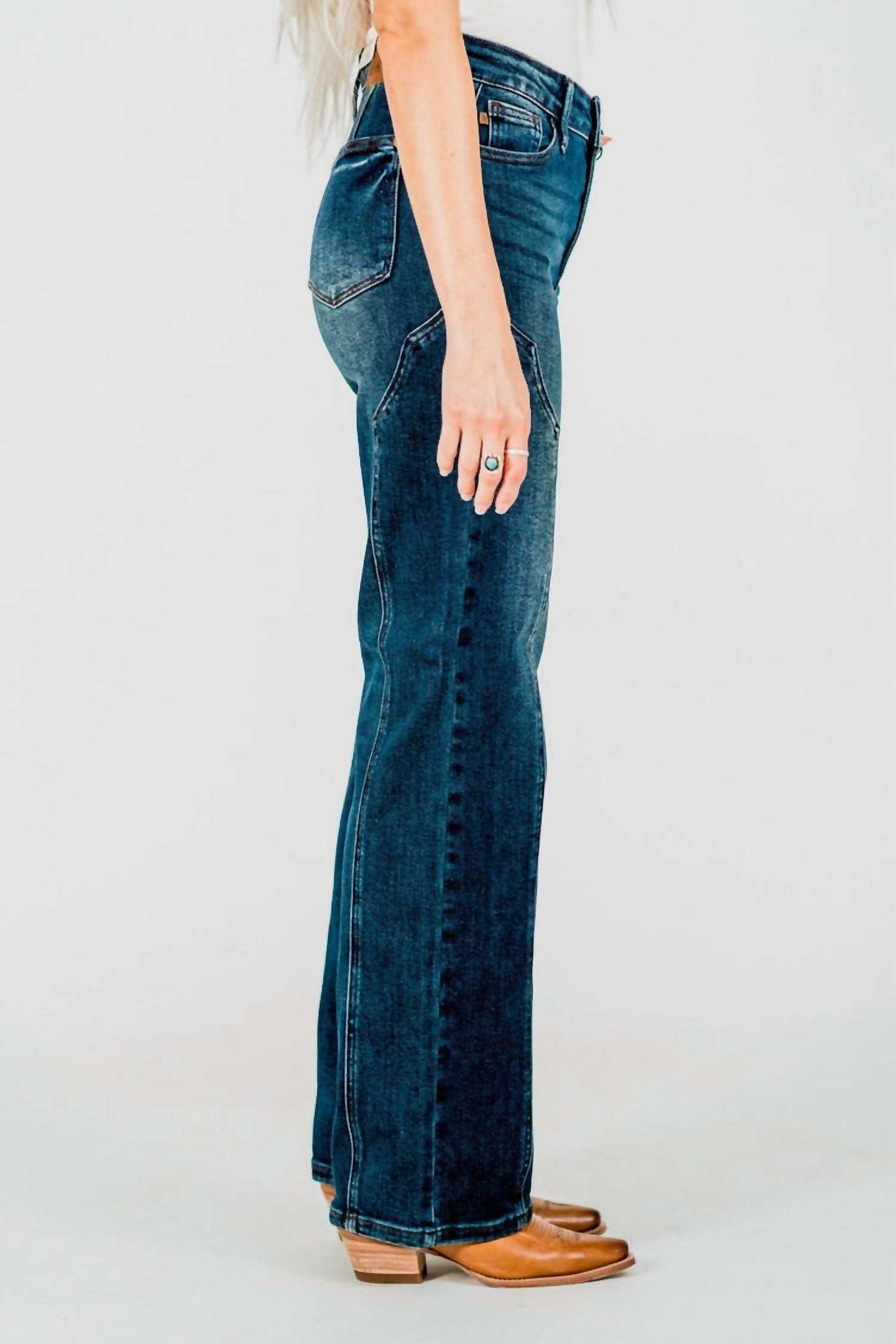 Judy Blue - Mr Straight Western Seam Detail Jeans