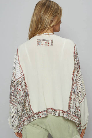 Pol - Floral Contrast Top