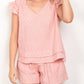 Trendsi - Very J Ruffle Cap Sleeve Top & Shorts Set