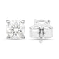 0.80 Carat Genuine White Diamond 14K White Gold Earrings