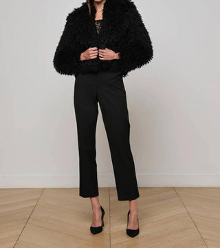 L'Agence - Aura Cropped Faux Fur Jacket