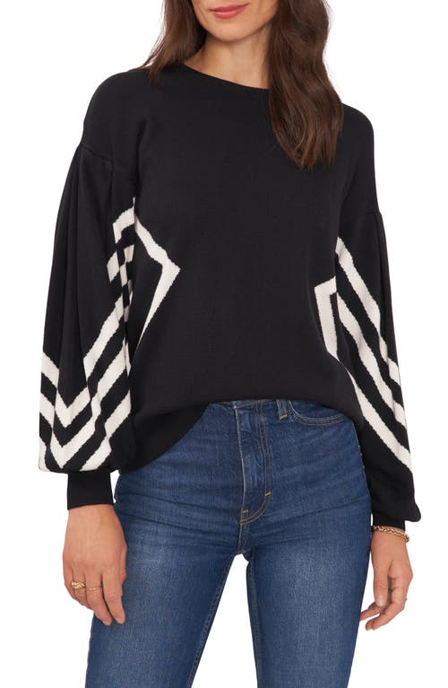 Vince Camuto Women's Drop Shoulder Bishop Sleeve Top - Black XXL