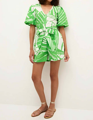 Marie Oliver - Devin Button-front V-neck Romper