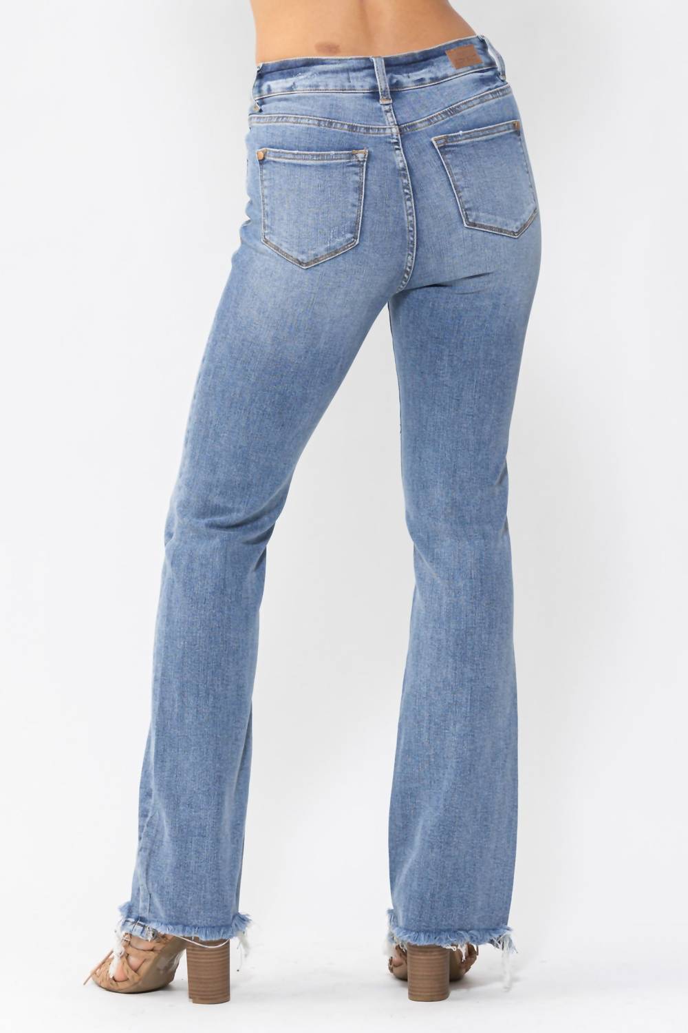 Judy Blue - High Waist Double Button Bootcut Jeans