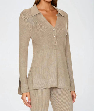 525 America - Women's Gemma Ribbed Polo Top