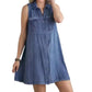 Adora - Button Down Sleeveless Short Denim Dress