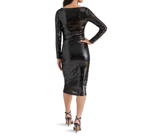 Steve Madden - Ronan Sequin Long Sleeve Midi Dress
